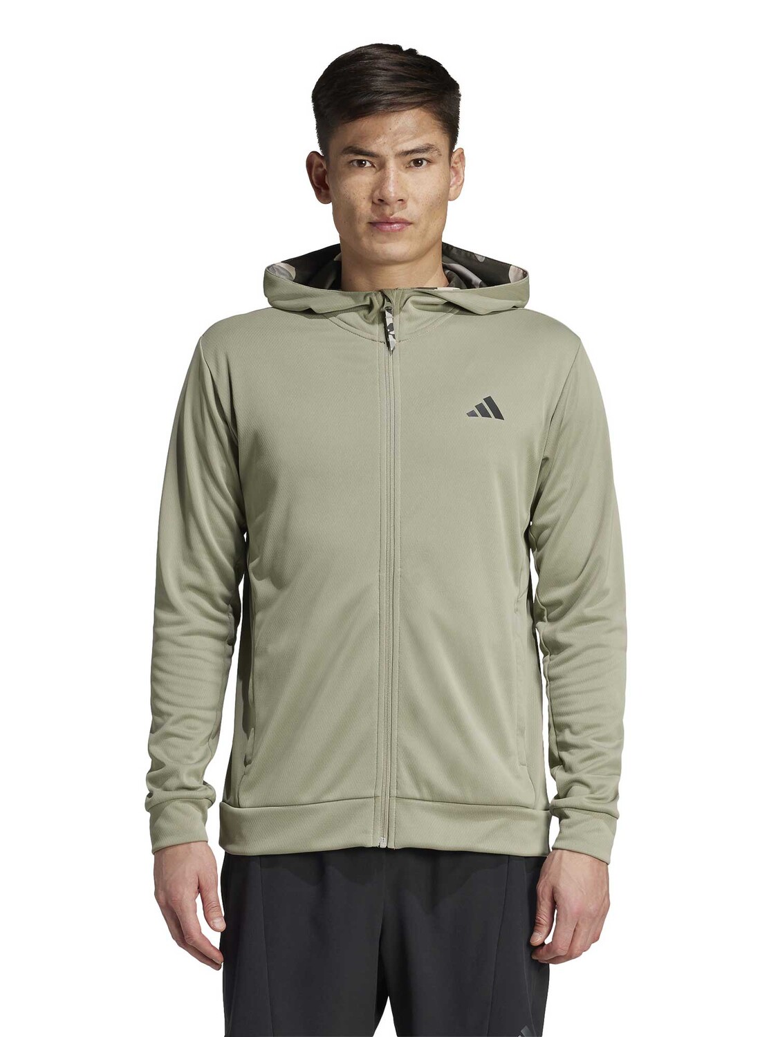 

Толстовка Adidas Performance Train Essentials Camo Full-Zip Hoodie, серый