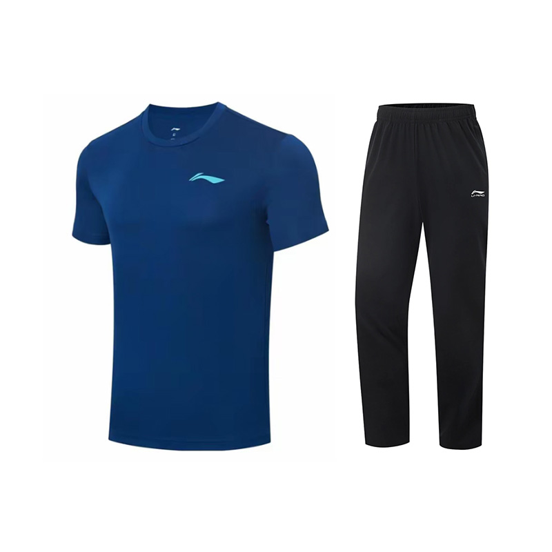 

Li-Ning Casual Sportswear мужская, navy short-sleeved+черный pants