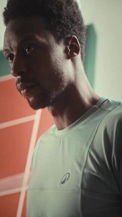 

Мужская теннисная футболка Kuikma быстросохнущая меднозелёная Monfils