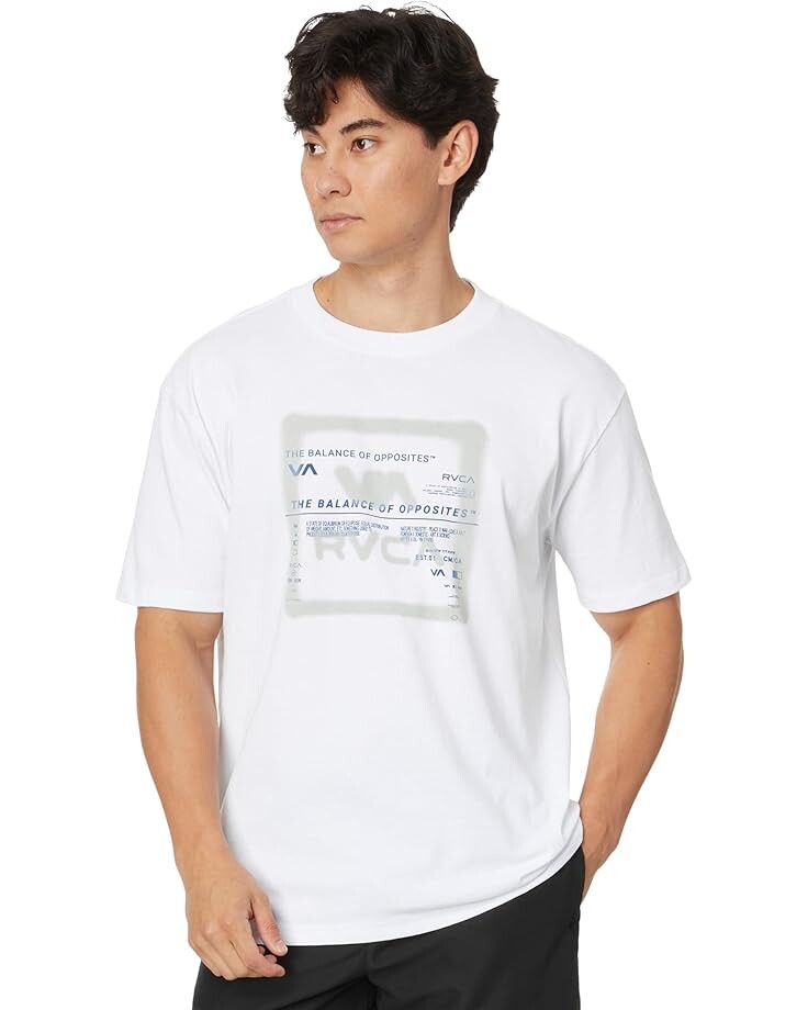 

Футболка RVCA Spray Text S/S, белый