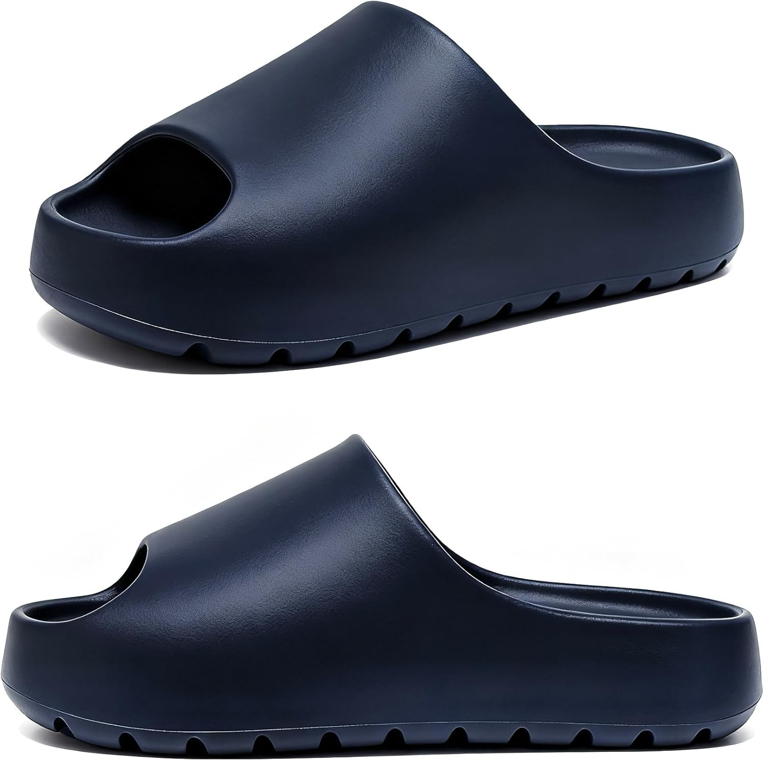 

Женские шлепанцы Cloud Slides, домашние тапочки из мягкого ЭВА унисекс, тапочки для душа с открытым носком и толстой подошвой, мужские шлепанцы для дома и улицы Wakbiolo, синий