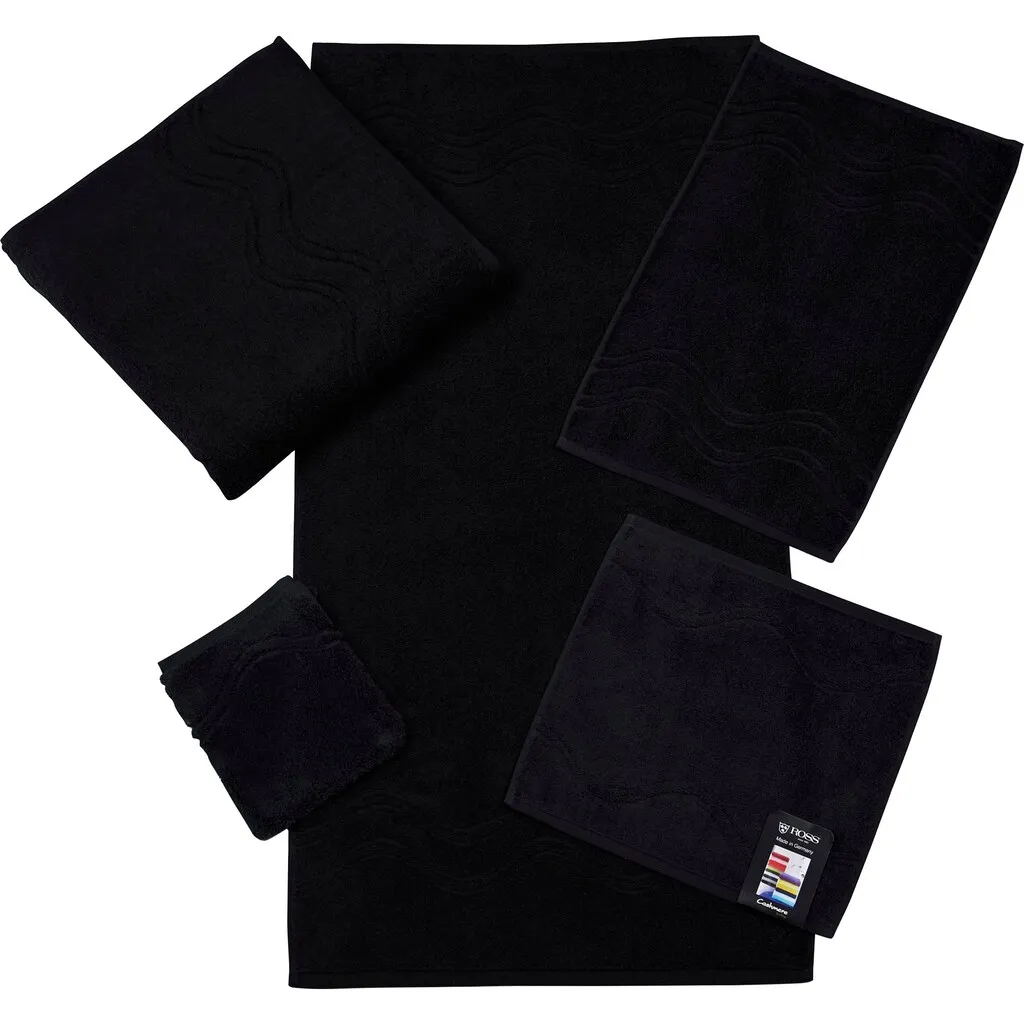 

Мочалка ROSС Ощущение кашемира с волнистой каймой Ross, черный