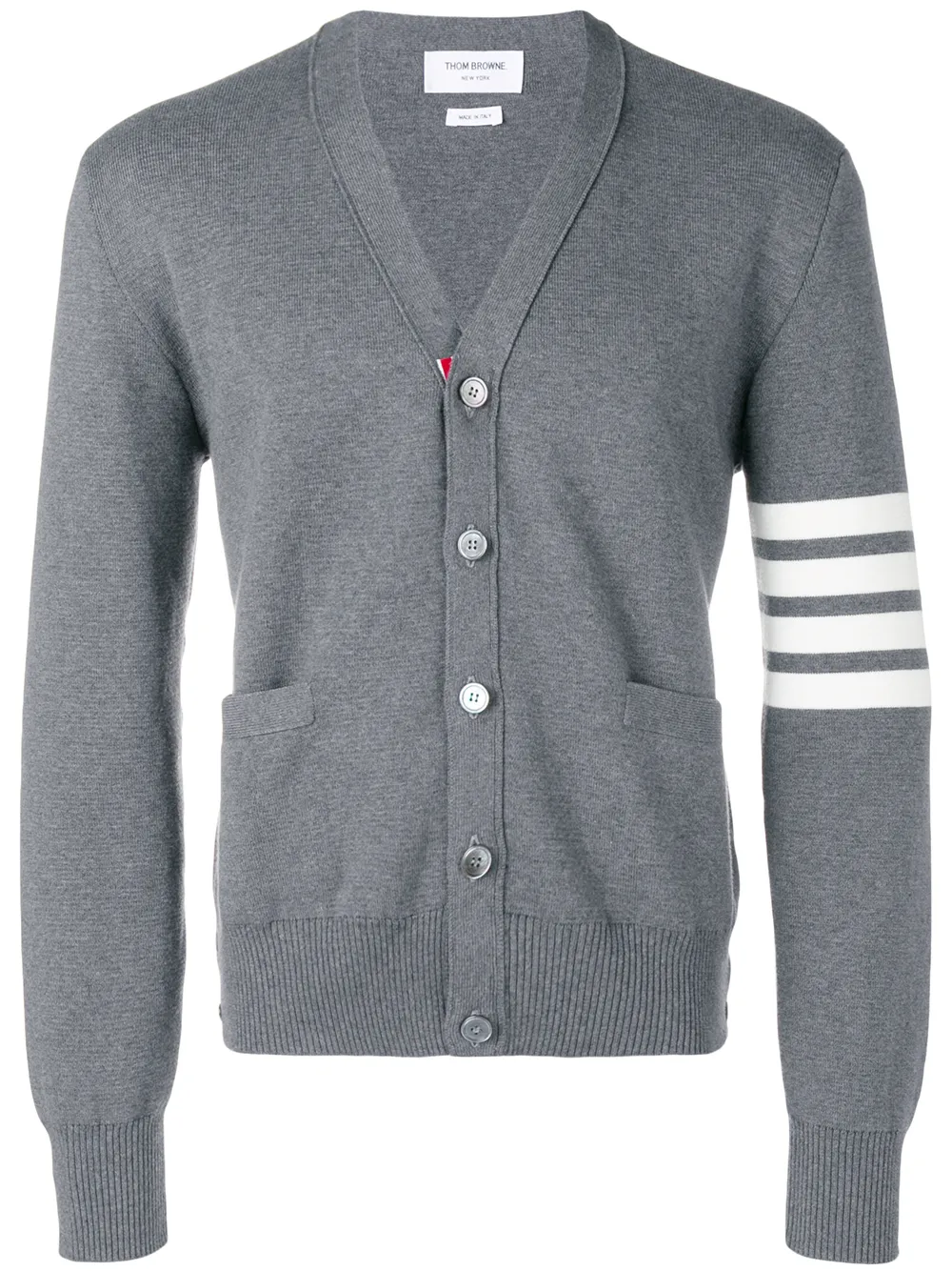 

Кардиган с 4 полосками THOM BROWNE, серый