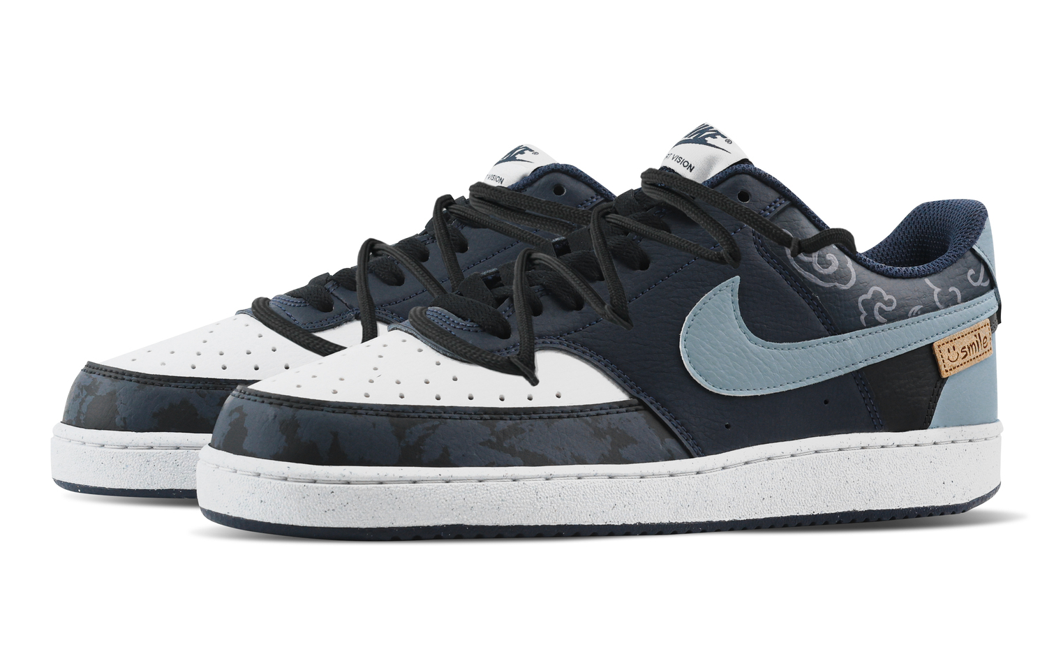 Nike Кроссовки Court Vision Low Cloud Island Light Smile низкие тренировочные мужские Blue — фото 4