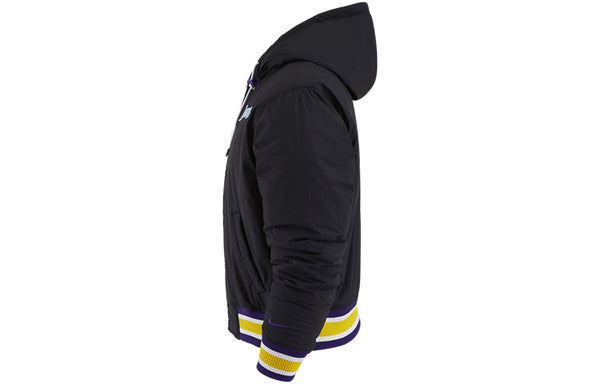 Куртка los angeles lakers casual sports hooded jacket black Nike, черный — фото 3