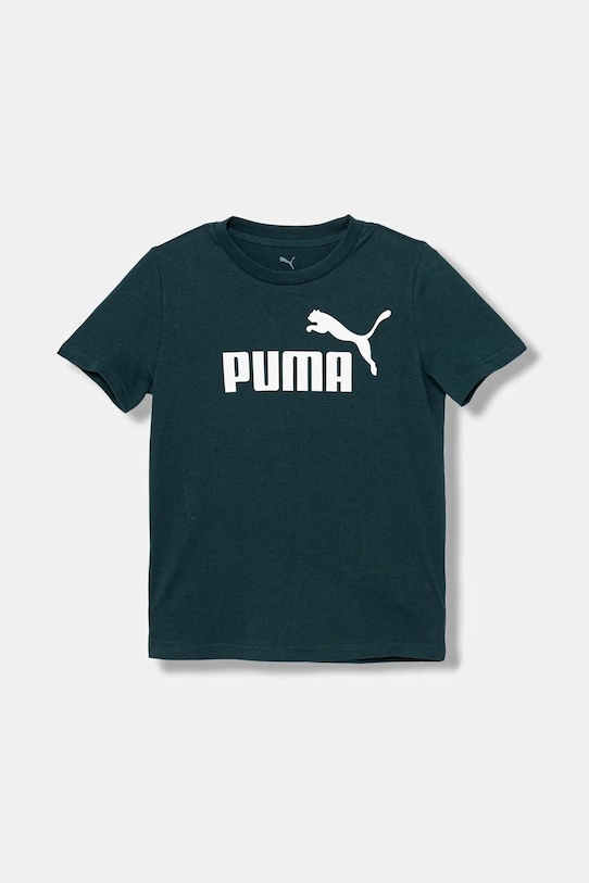 

Детская хлопковая футболка ESS No. 1 Logo Tee Puma, зеленый