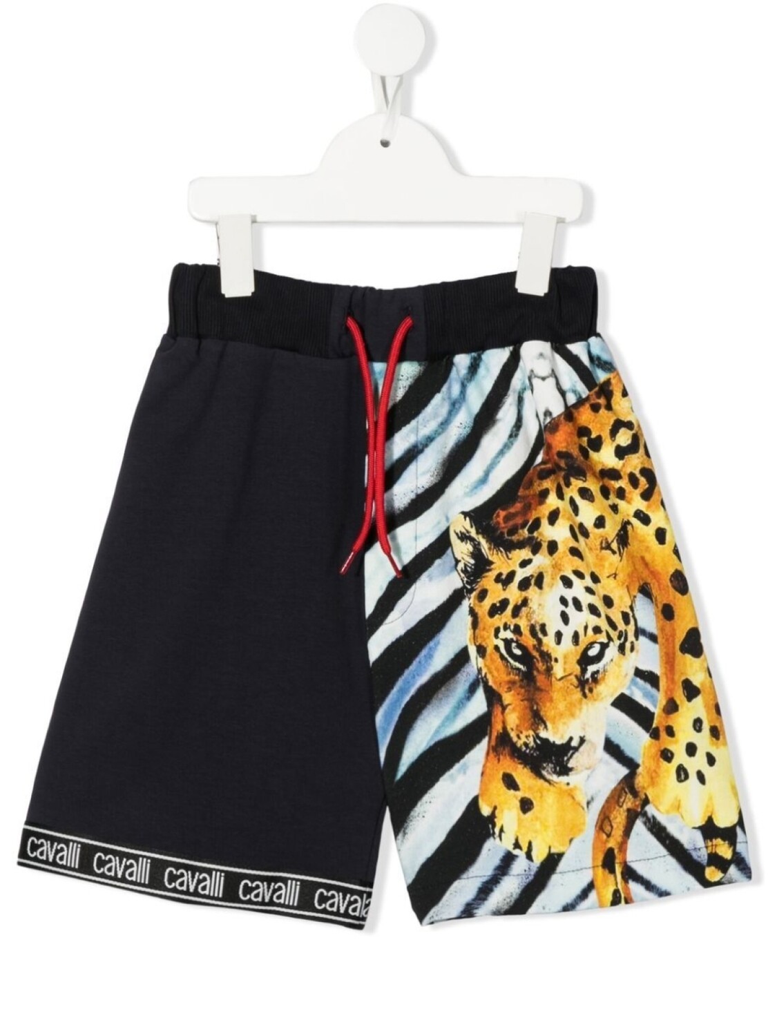 

Roberto Cavalli Junior спортивные брюки с леопардовым принтом, синий