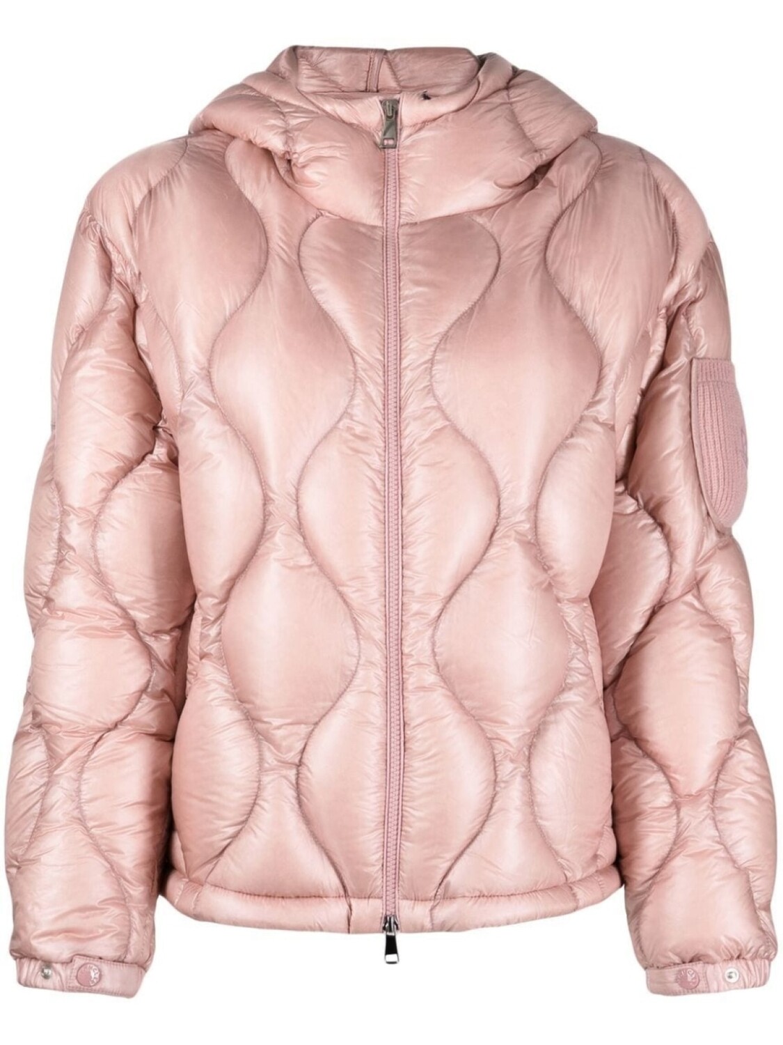 

Moncler короткий пуховик Anthon с капюшоном, розовый