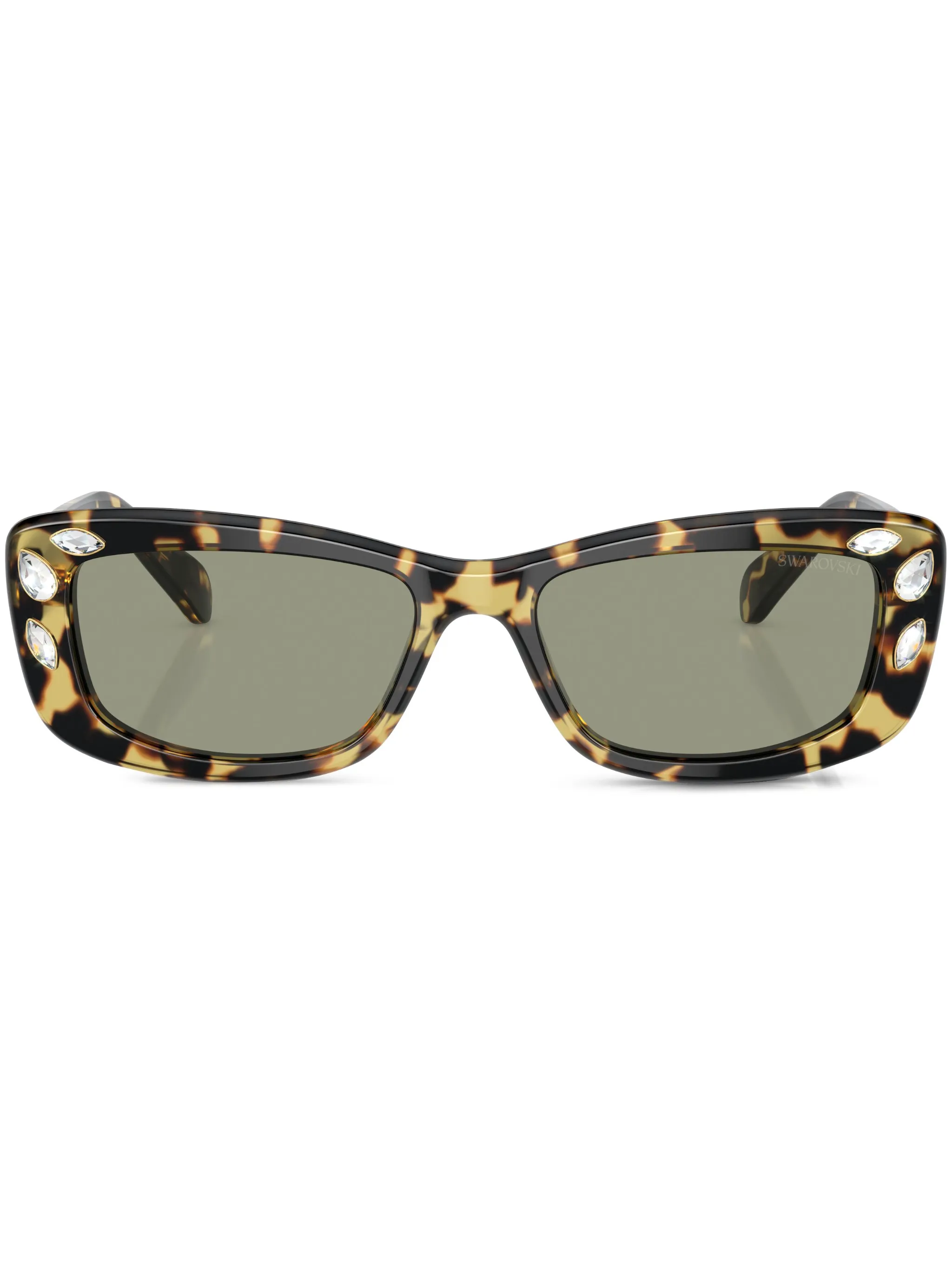 

Солнцезащитные очки в прямоугольной оправе Swarovski Eyewear, зеленый