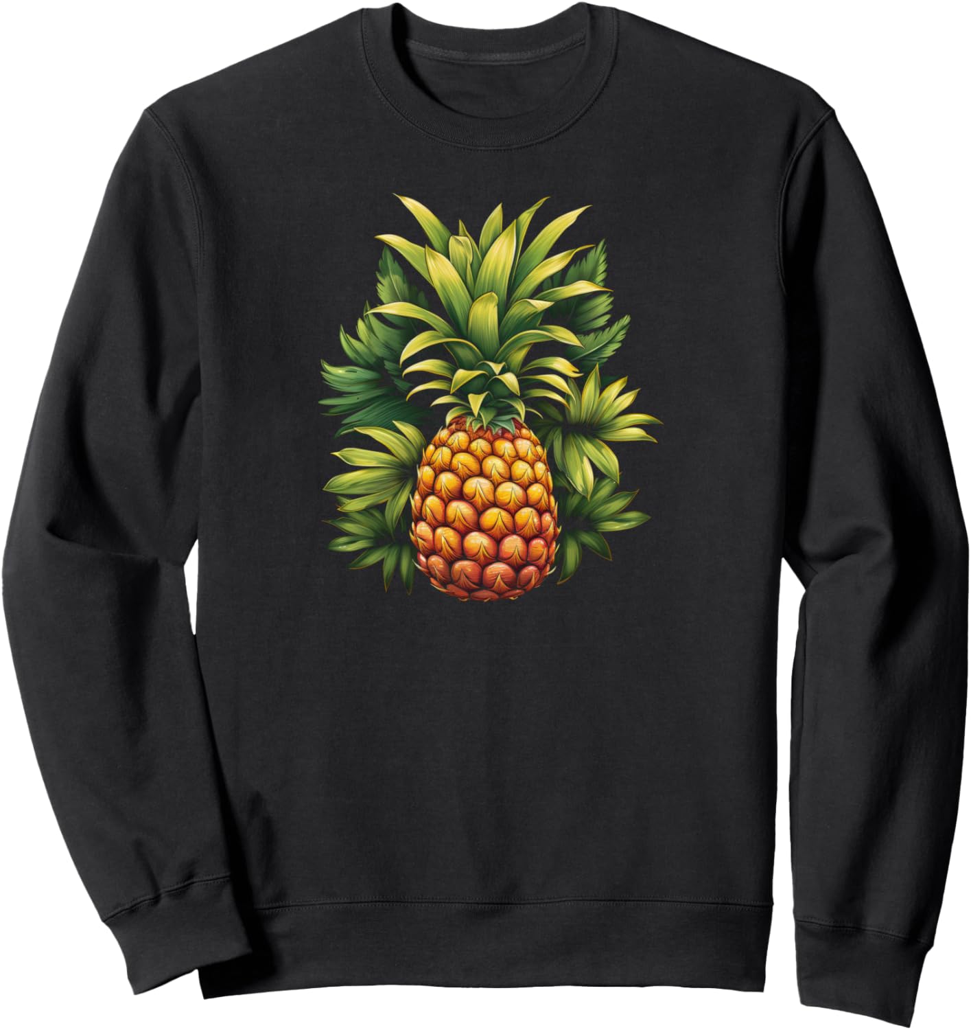 

Толстовка с тропическим рисунком ананаса Pineapple And Summmer Apparel, черный