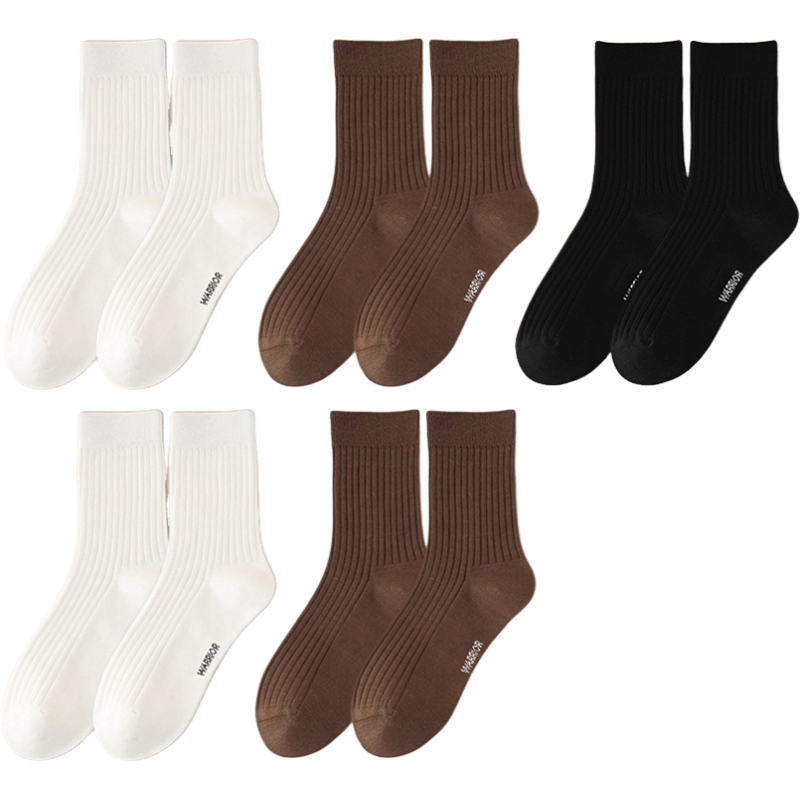 

Унисекс носки Mid Calf WARRIOR, [5 pack]белый 2+coffee 2+черный 1
