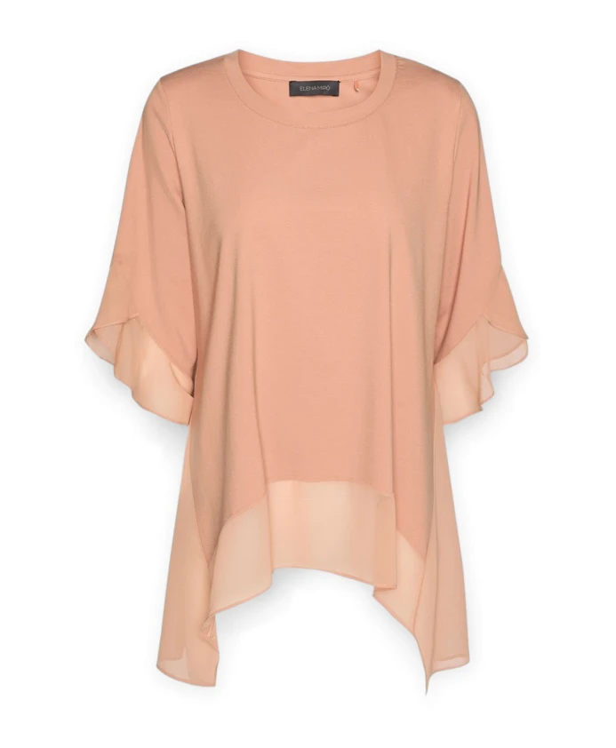 

Футболка с отделкой из жоржета. Elena Mirã², розовый