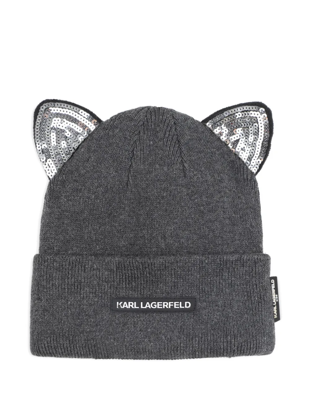 

Шапка бини с ушками KARL LAGERFELD KIDS, серый