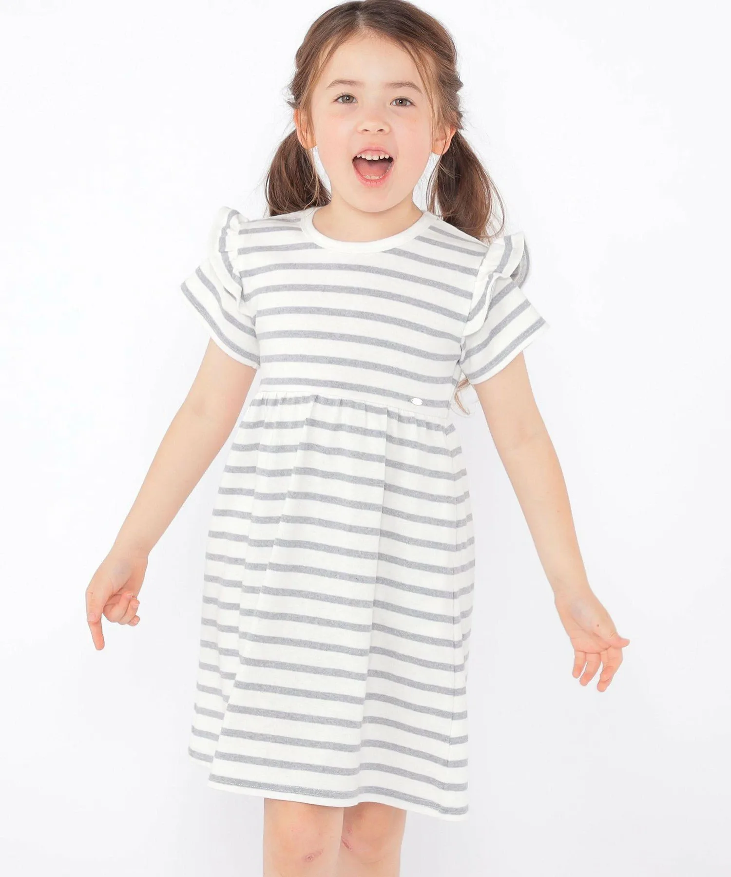 Детское платье SHIPS: 100–130 см / Платье с оборками по краю SHIPS KIDS, Light gray — фото 2