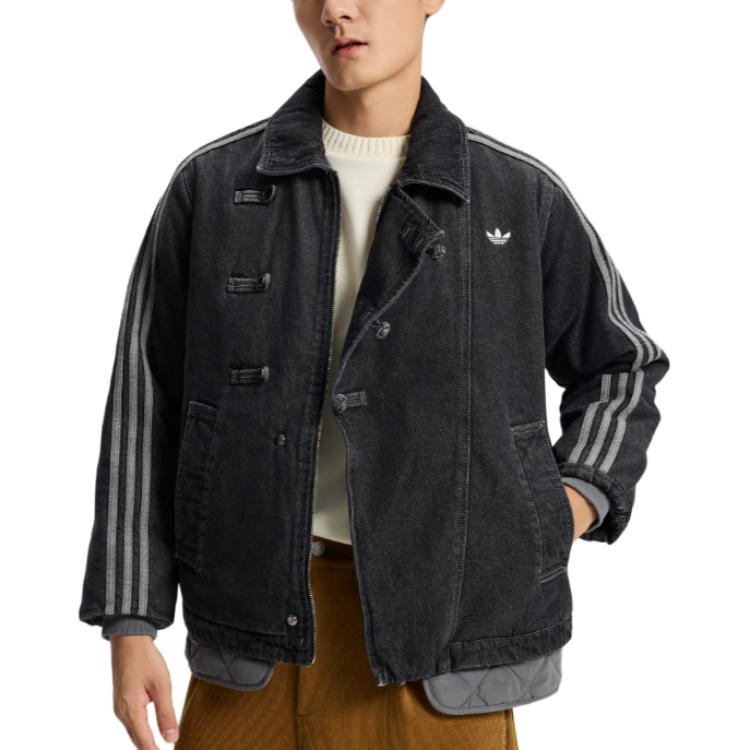 Куртка-пуховик New Year FW25 PAD JACKET, унисекс Adidas Originals, medium denim черный — фото 4