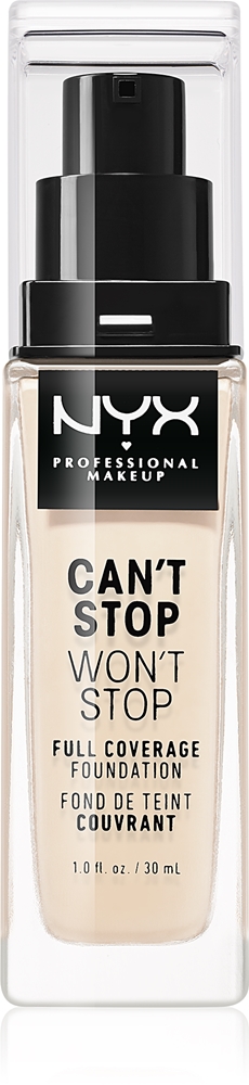 

Тональная основа с полным покрытием Can't Stop не остановится Nyx Professional Makeup, atspalvis 01 pale 30 мл