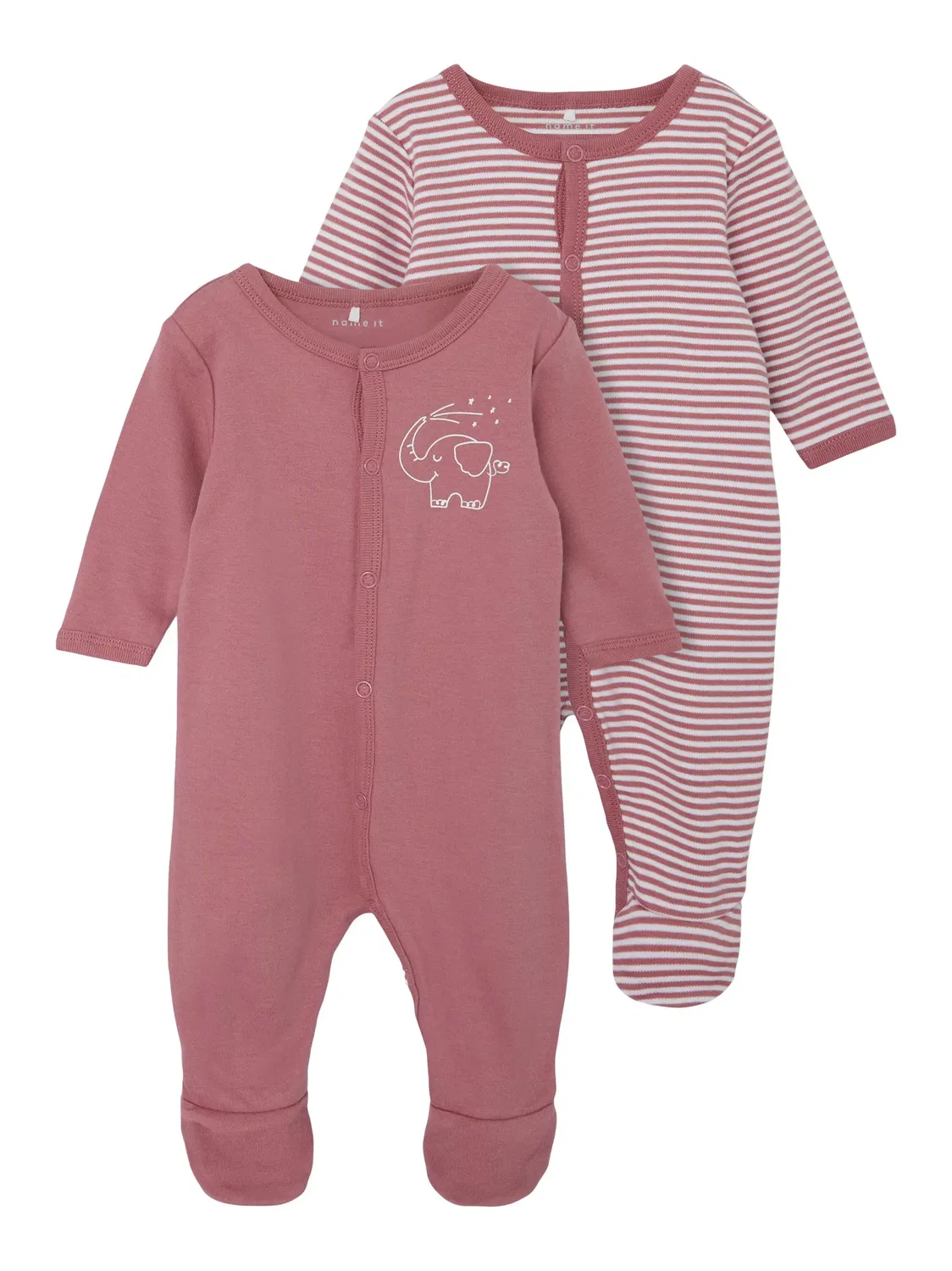 Комплект пижам для малышей 2 шт, Name it, mesa rose