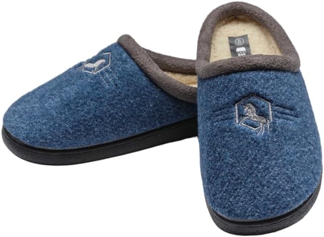 

I WUZZA BOTTLE NOW COMFY Экологичные мужские тапочки: переработанные, ультракомфортные, мягкие, идеально подходят для дома и улицы, темно-синий