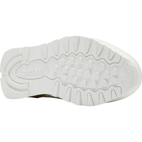 Кроссовки Reebok Classic кожаные женские, цвет Grau/Metallic Gold/Grau — фото 3