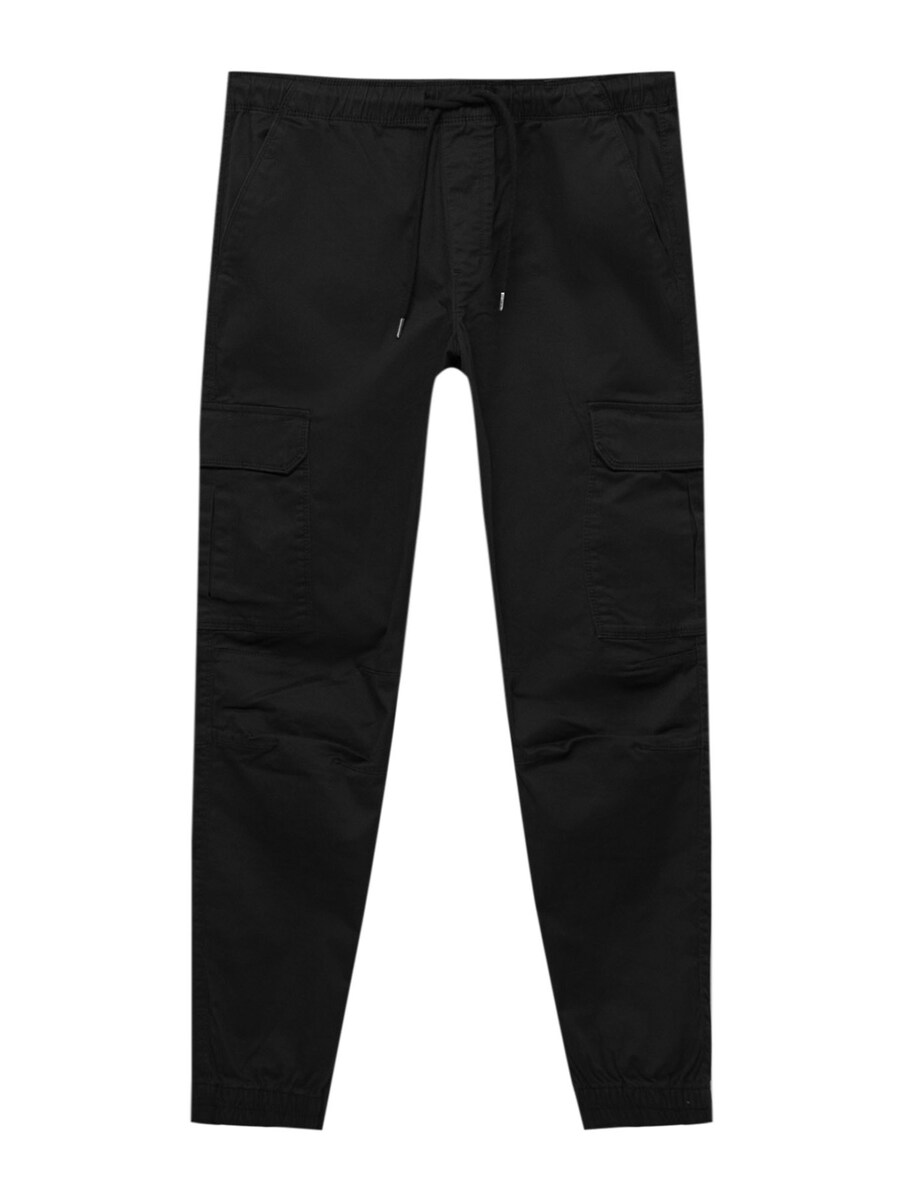 

Зауженные брюки-карго Pull&Bear, черный