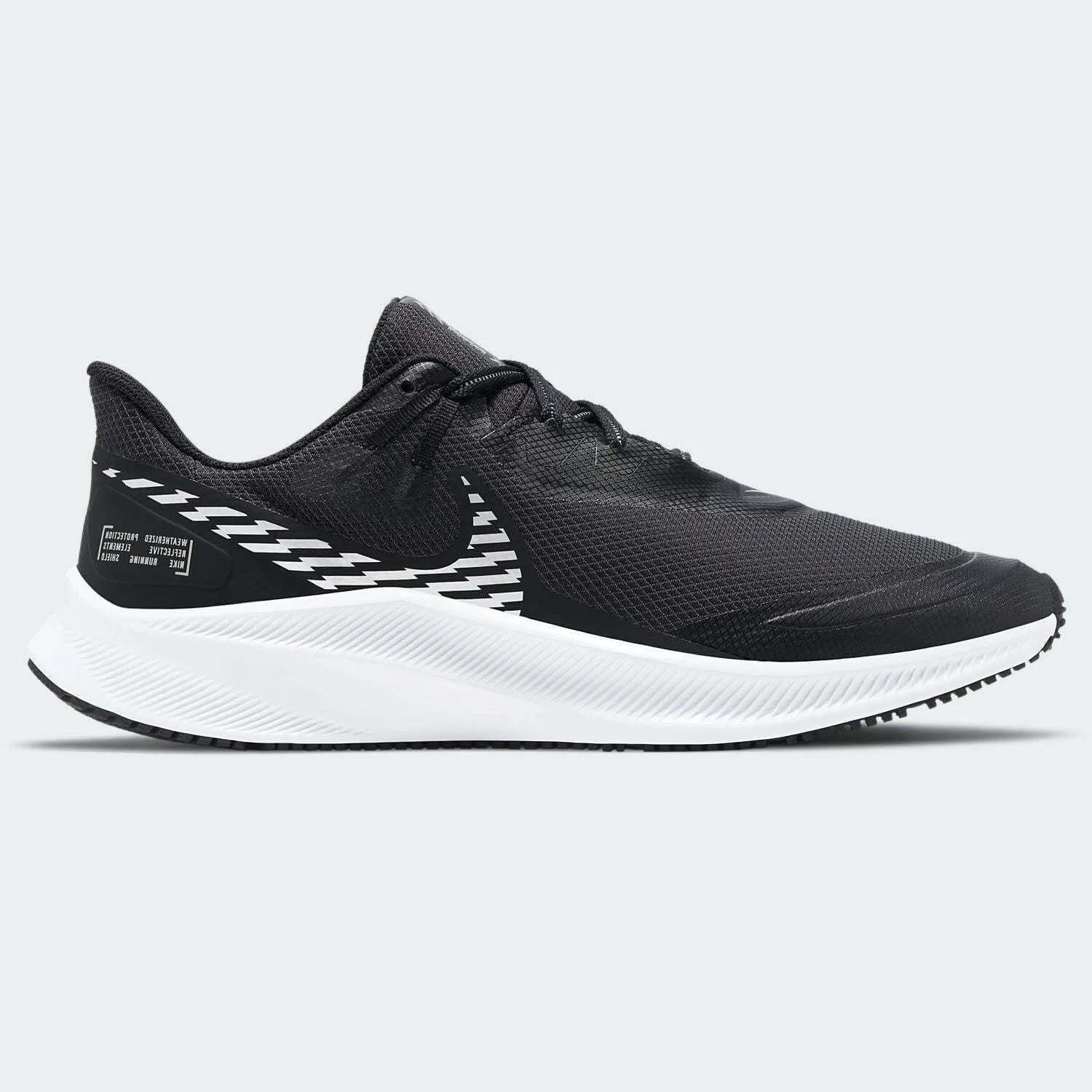Кроссовки NIKE Quest 3 Shield для мужчин (тренировочные), белый/черный — фото 2