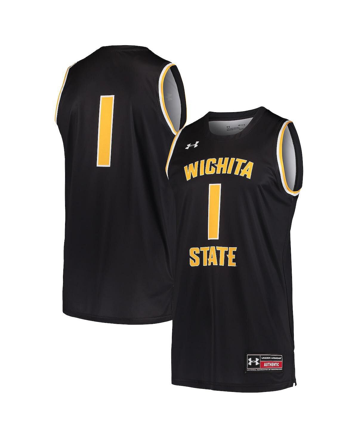

Мужская черная баскетбольная майка #1 Wichita State Shockers, реплика Under Armour