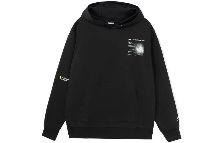 

Толстовка для скейтборда унисекс черная Lining, черный