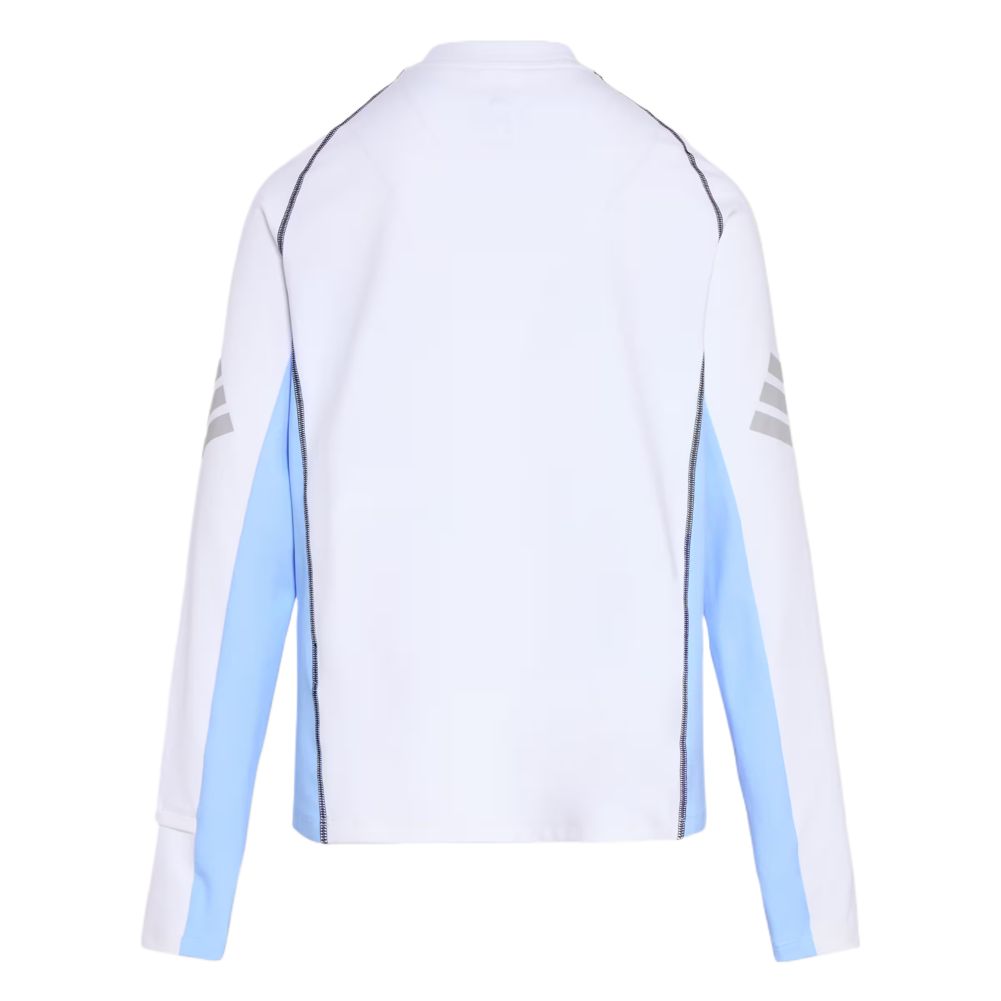 Футболка для детей Crew Neck Moderate Adidas, белый/glossy finish синий — фото 3