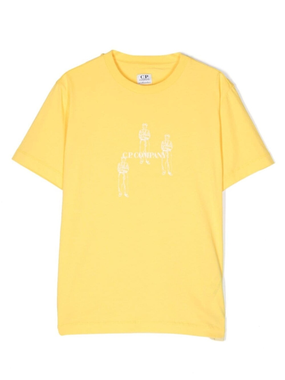 

C.P. Company Kids футболка с логотипом, желтый