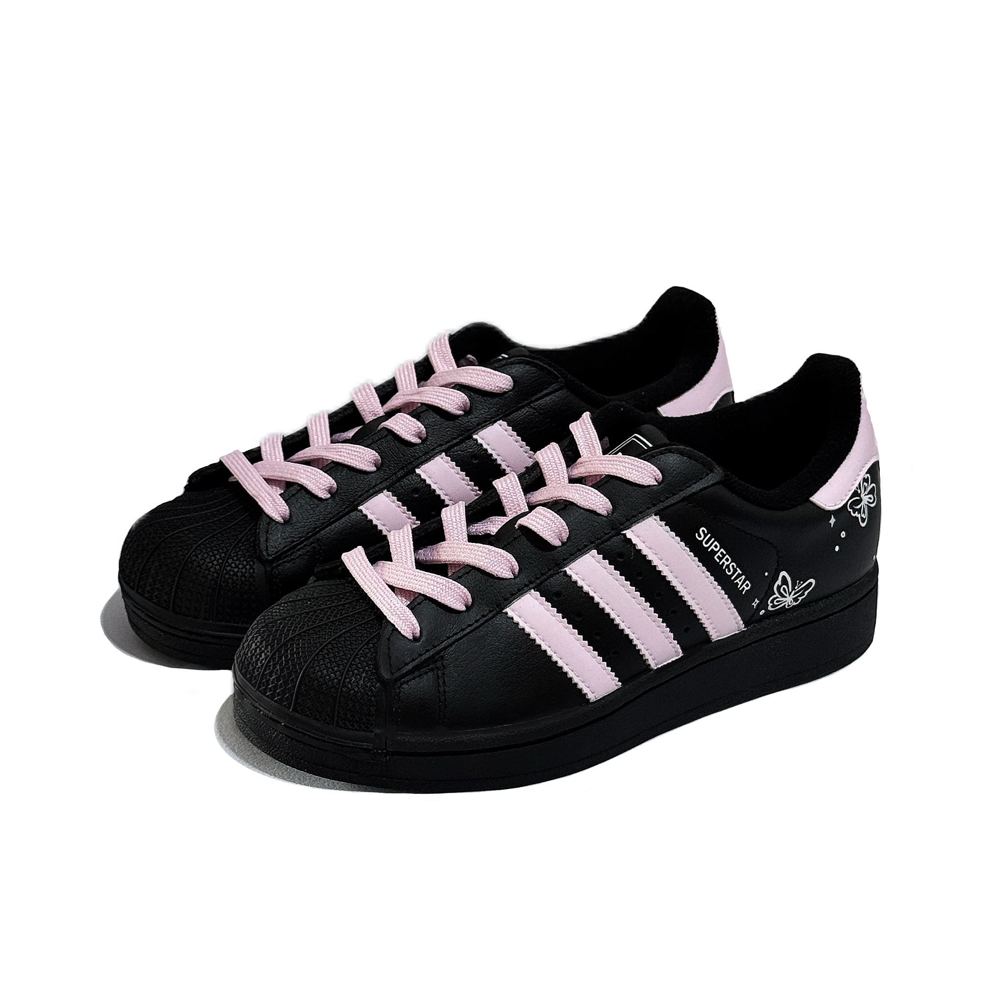 Adidas Originals Детские кроссовки для скейтбординга Superstar 2, черные, для подростков — фото 3