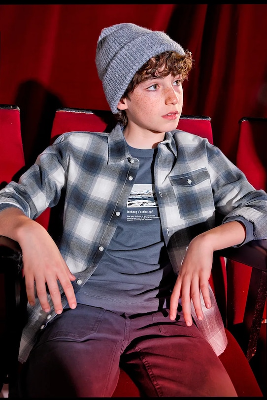 

Детская хлопковая рубашка Mayoral, синий