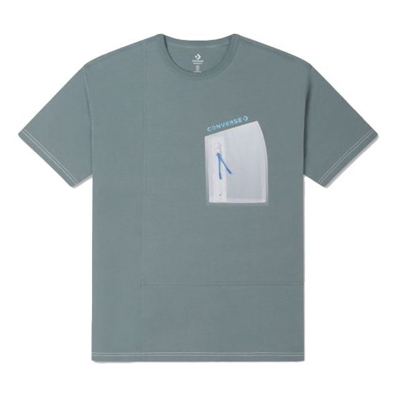 

Футболка Converse Zip Pocket T-shirt 'Ash Green' 10025872-A03, зеленый