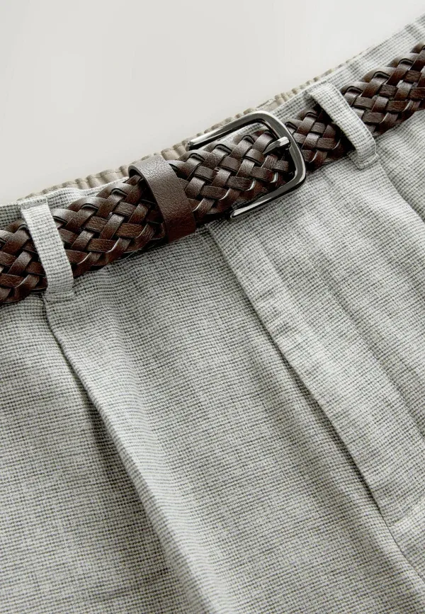 Брюки Next, light grey texture, светло-серый текстурированный — фото 3