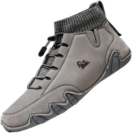 

Кроссовки Hhhchpm большого размера для мужчин, модные мужские высокие кеды с быстрой шнуровкой, удобные кроссовки с тянущейся манжетой для мотоцикла, серый