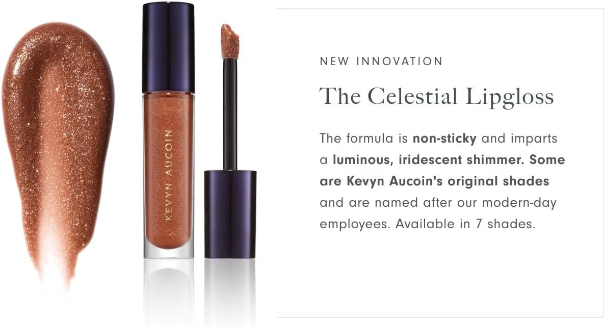 Блеск для губ Kevyn Aucoin Celestial Lip Gloss Ting (Shi ммering Nude Brown) 5.6 мл — фото 2