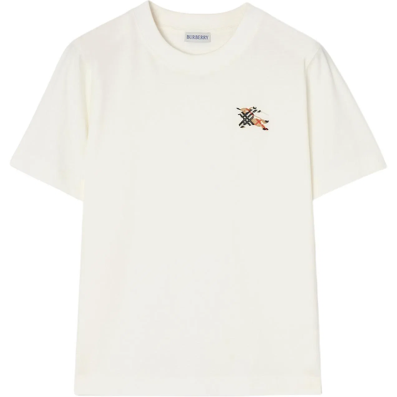 Футболка Burberry, женская, классический крой, Chalk White