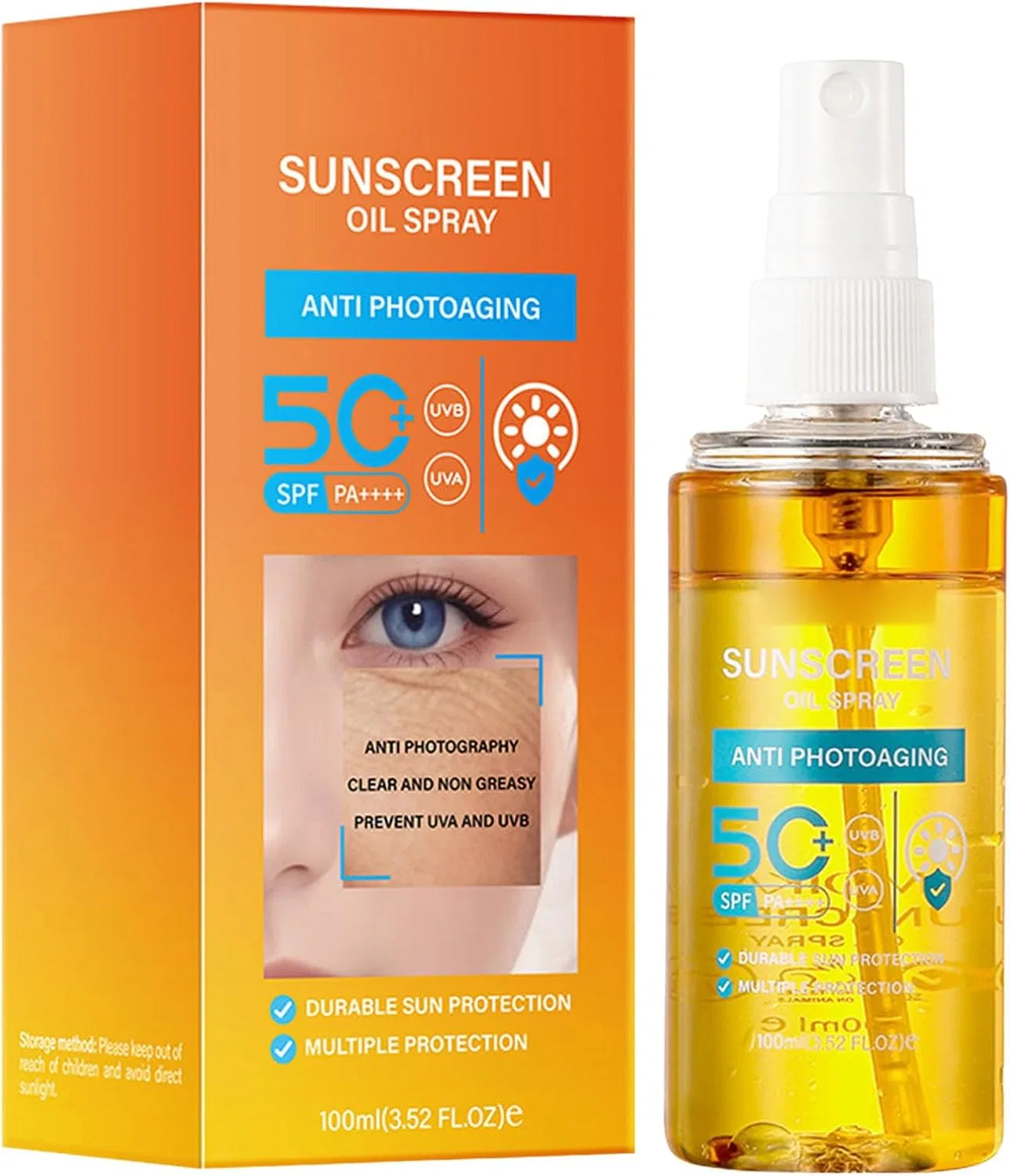 Солнцезащитный спрей для лица SPF50+ PA++++ Watery Essence, 100 мл, желтый