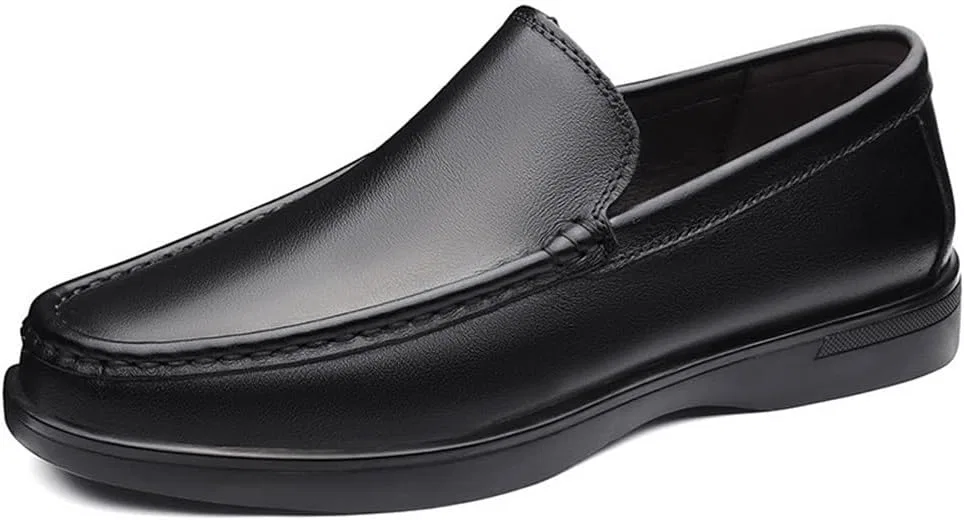 Лоферы мужские Leather Loafers, Black DHFIRUFSHLO — фото 2