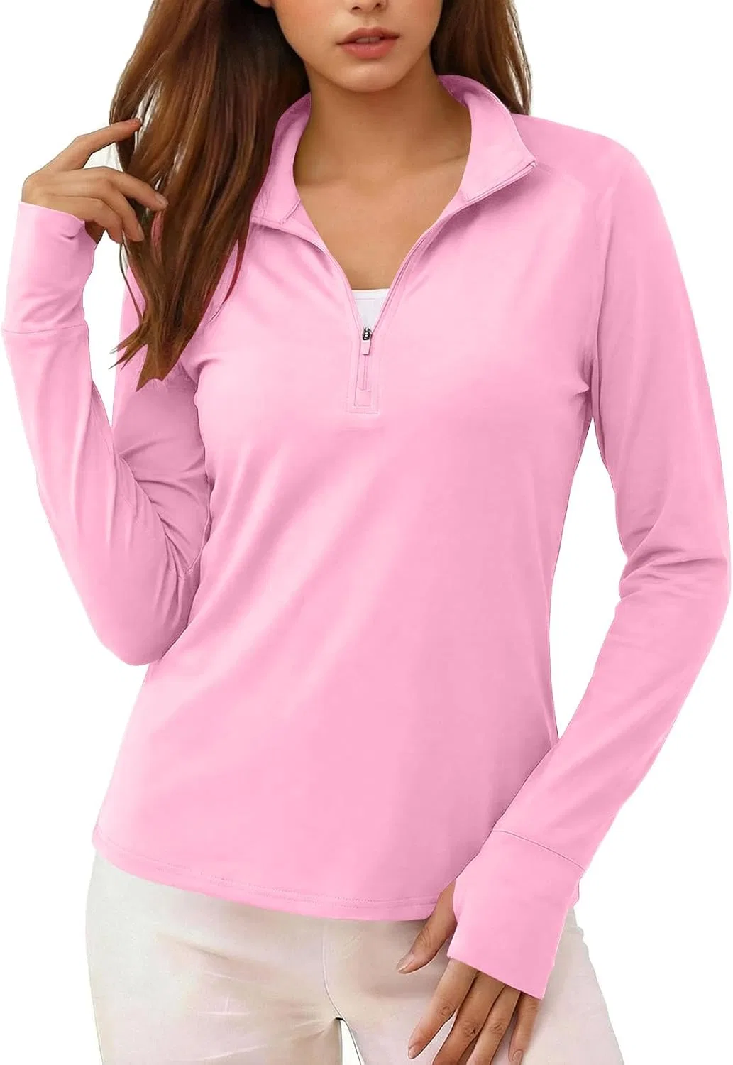 Активная футболка с длинным рукавом, UV-защита, Generic, Pink