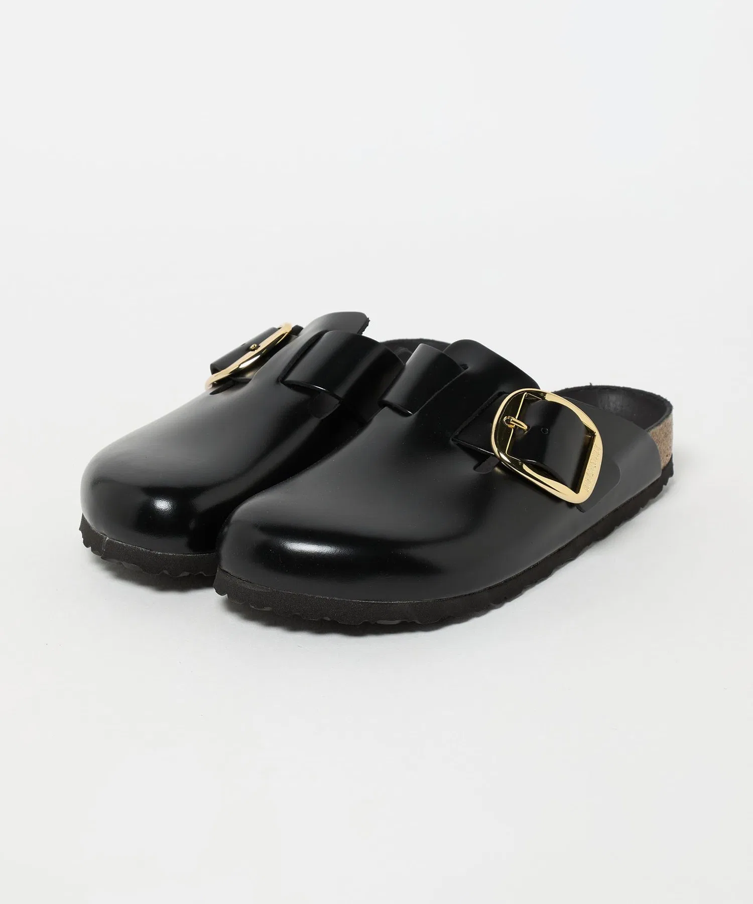 Мужские кожаные сандалии Birkenstock Boston Big Buckle чёрные — фото 3