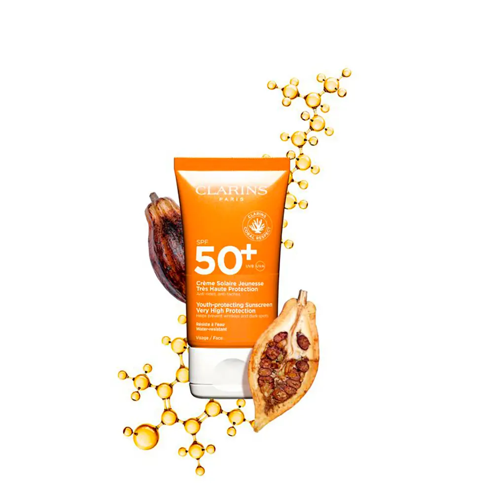 Солнцезащитный крем Solar Crema Tacto Seco Rostro Uva/Uvb50+ Clarins, 50 мл — фото 2