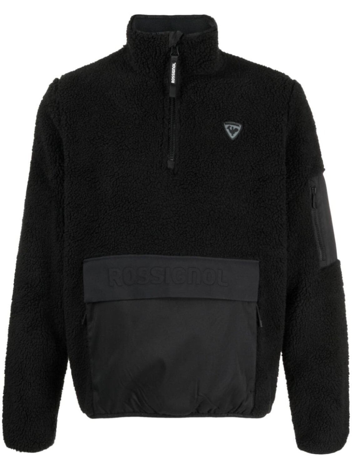 

Rossignol logo-patch fleece sweatshirt, черный