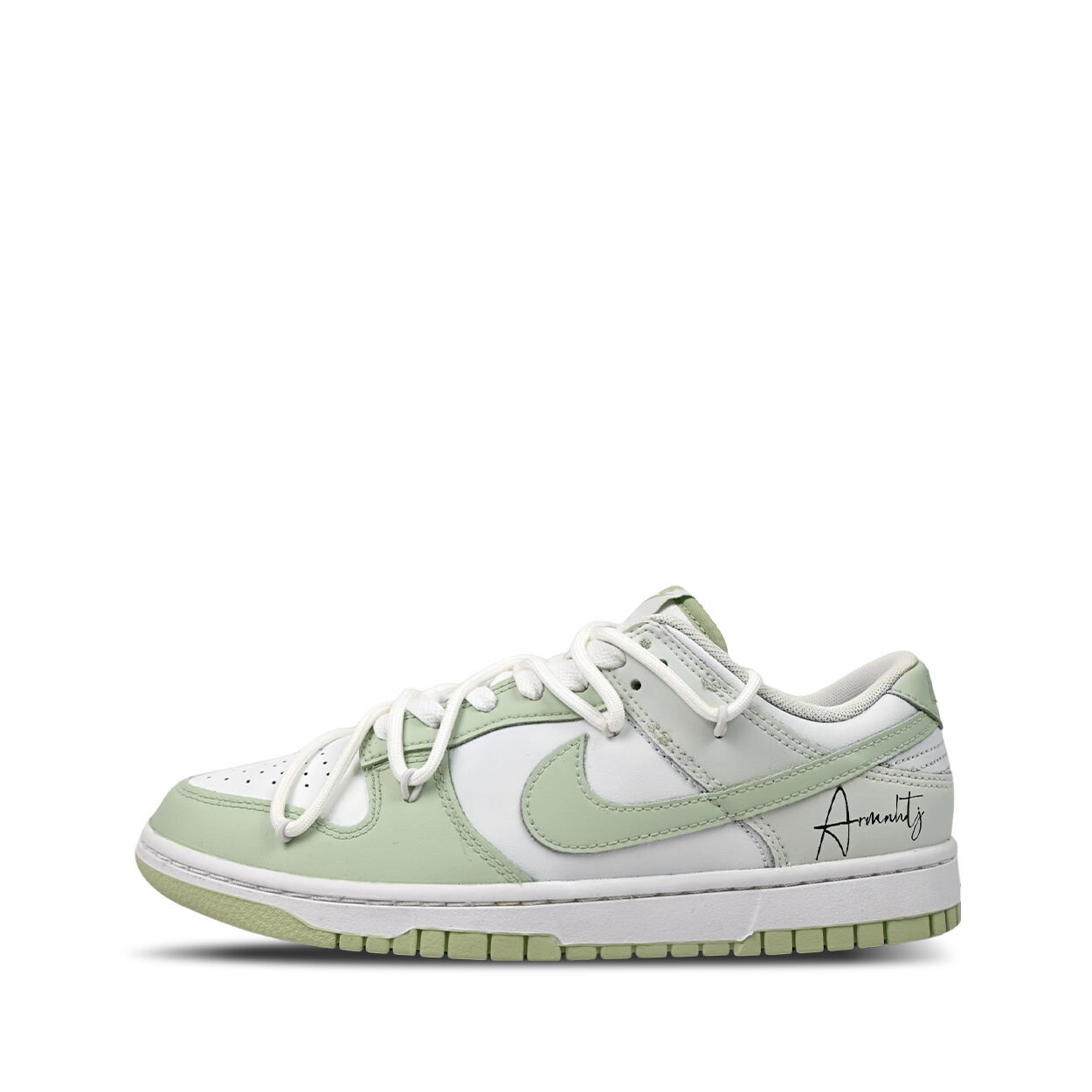 

Кроссовки Nike Dunk Skateboarding Shoes Men Low-top Grey-green/white, зеленый