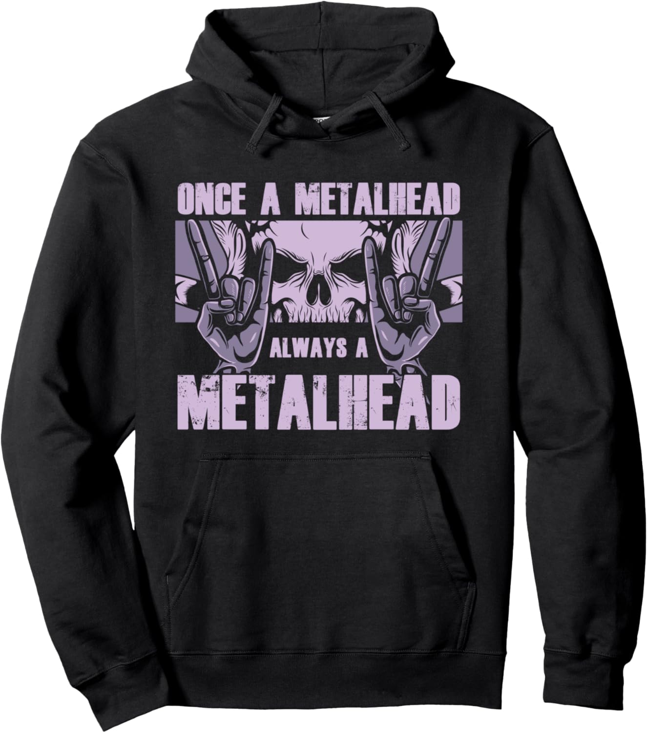 

Худи Skull Once Metal Head Always Metal Head Rock N Roll, черное Death Heavy Metal Metalhead Musician Music Gift