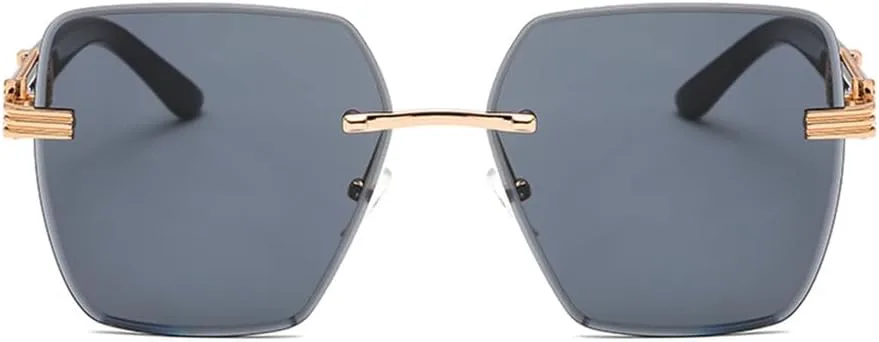 

Солнцезащитные очки UV400 с градиентной металлической оправой, безрамочные, для женщин и мужчин, для бега и занятий спортом на открытом воздухе UYPTK, Gold Black