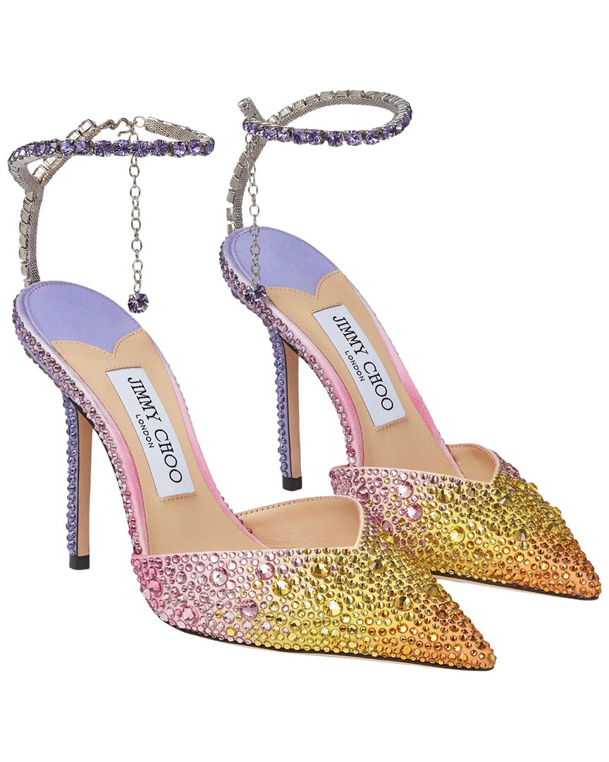 Джимми Чу Saeda 100 Замшевые босоножки-лодочки Jimmy Choo, мультиколор