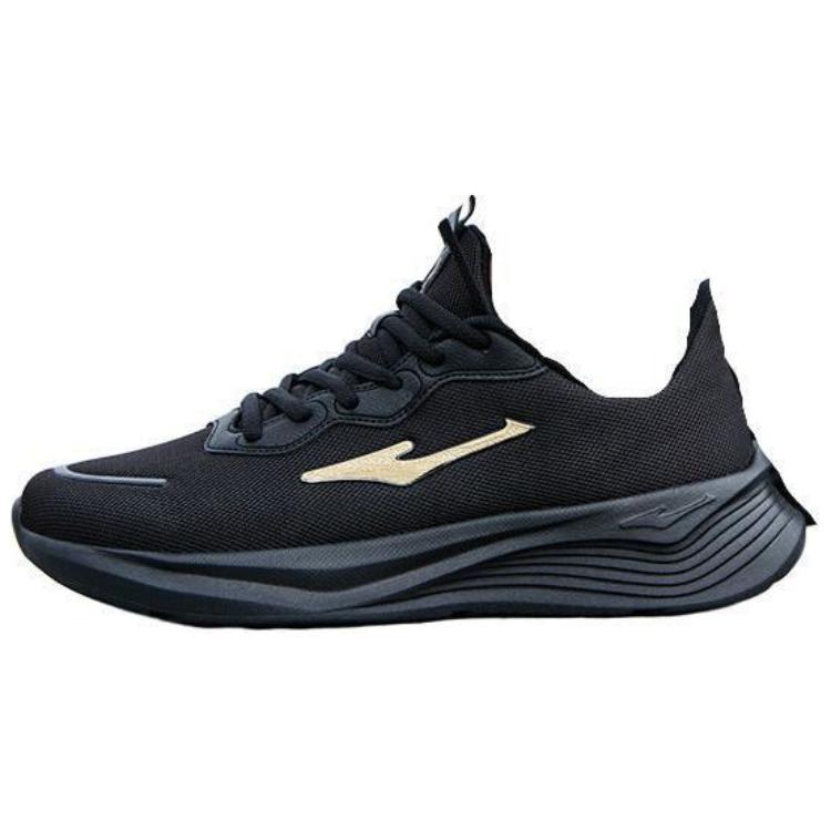 

Erke Мужские беговые кроссовки Low top черные Jet Black/King Gold, цвет Jet Black/King Gold