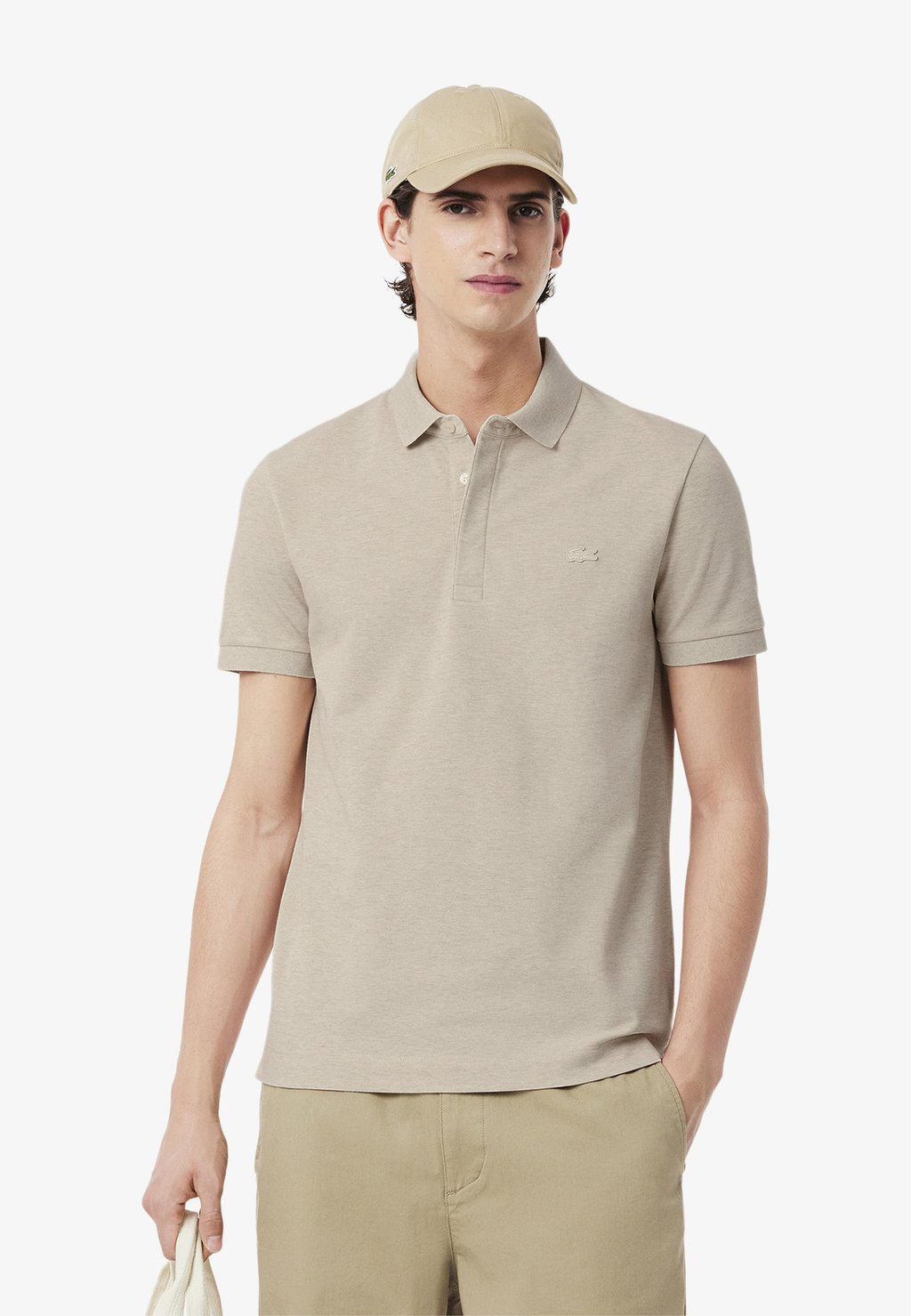 

Поло Lacoste, пятнистый серый