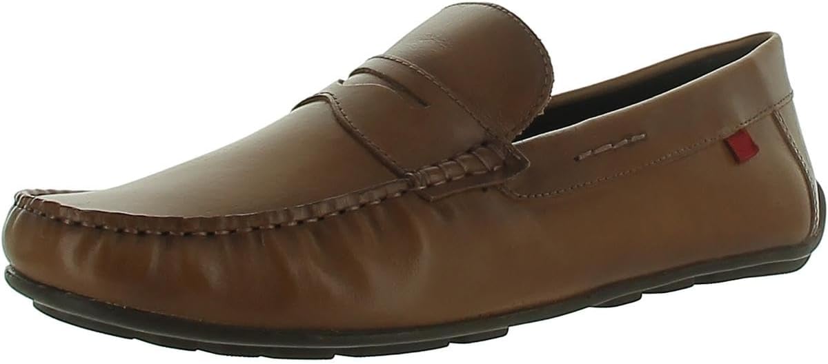 

Мужские кожаные повседневные лоферы с пенни Marc Joseph New York, Tan Napa