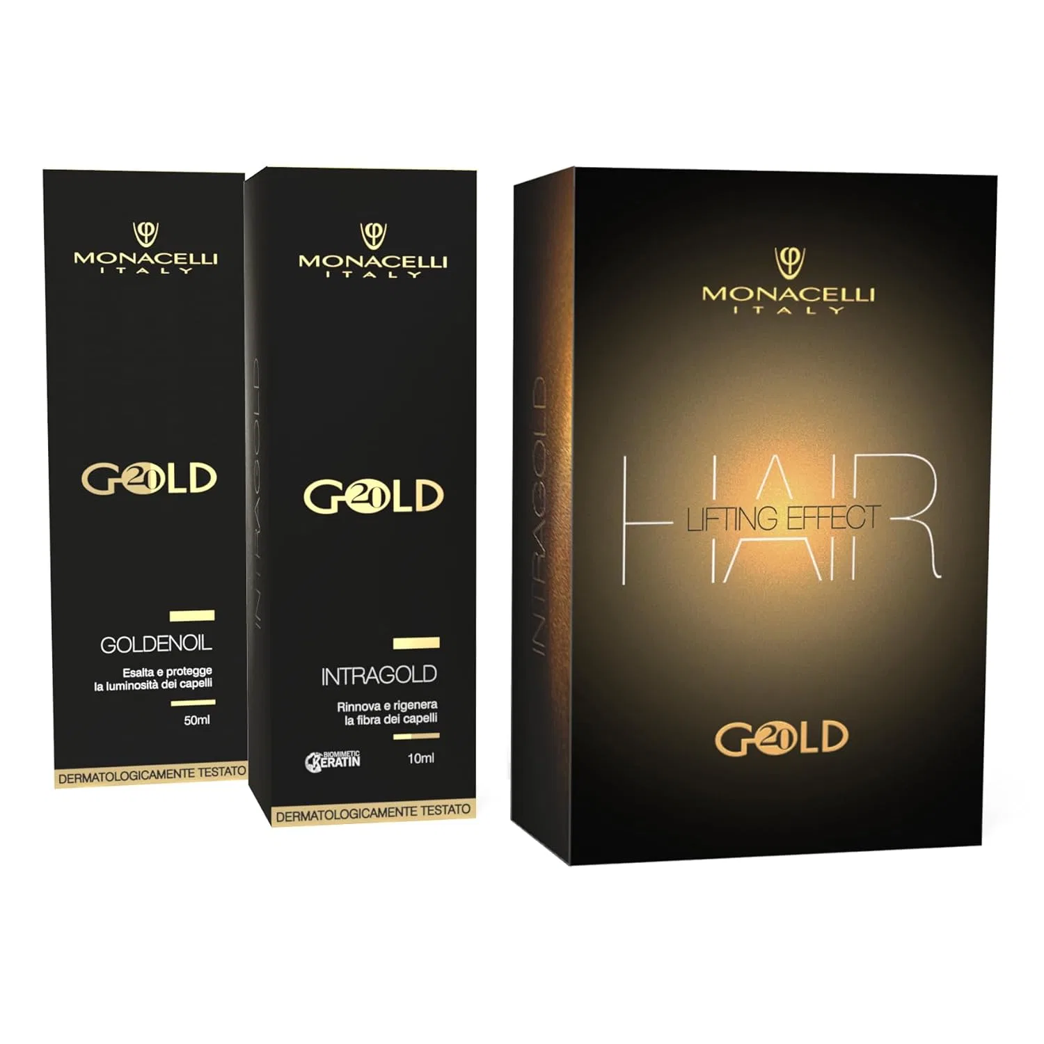 Набор для лифтинг-эффекта волос «Gold Lifting Effect Kit» от Monacelli Monacelli